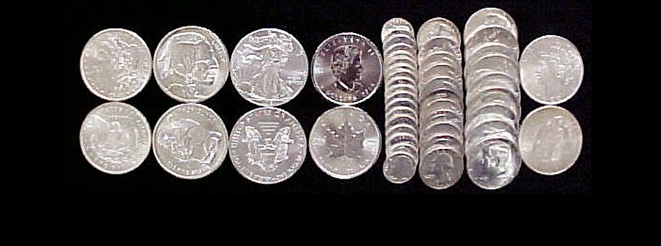 Silver coin collage